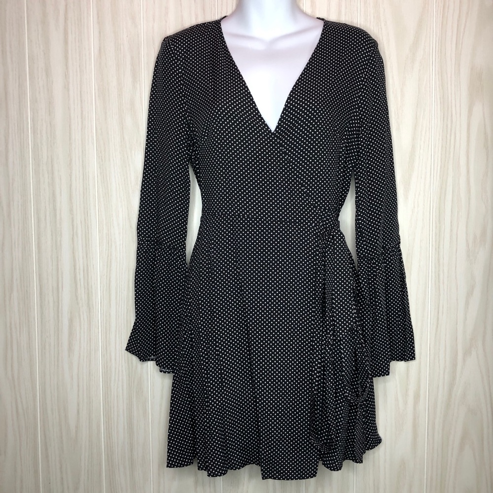 BCBGENERATION Polka Dot Wrap Dress size XS